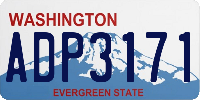 WA license plate ADP3171