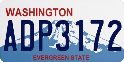 WA license plate ADP3172