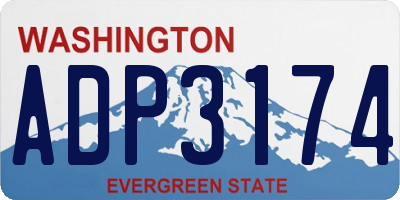 WA license plate ADP3174