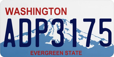 WA license plate ADP3175