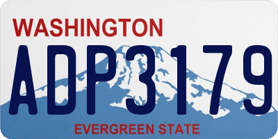 WA license plate ADP3179