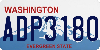 WA license plate ADP3180