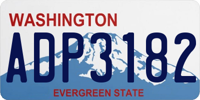 WA license plate ADP3182