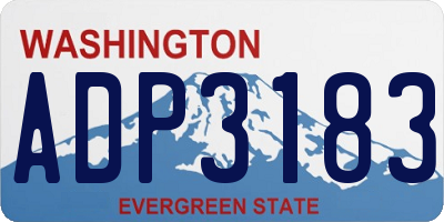 WA license plate ADP3183
