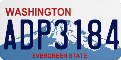 WA license plate ADP3184