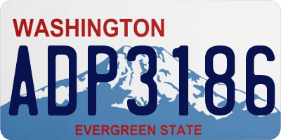 WA license plate ADP3186