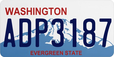 WA license plate ADP3187