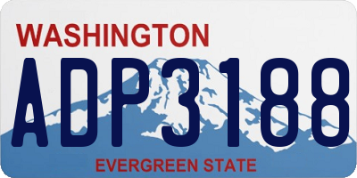 WA license plate ADP3188