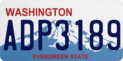 WA license plate ADP3189