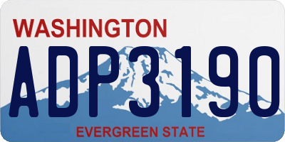 WA license plate ADP3190