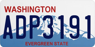 WA license plate ADP3191