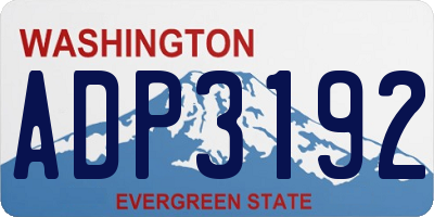 WA license plate ADP3192