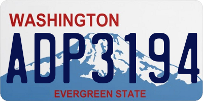 WA license plate ADP3194