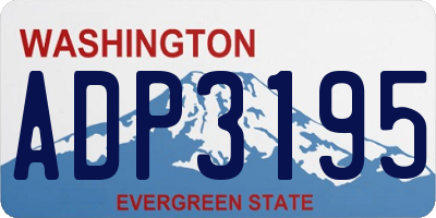WA license plate ADP3195
