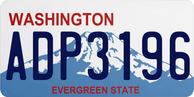 WA license plate ADP3196