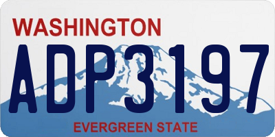 WA license plate ADP3197