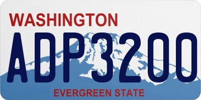 WA license plate ADP3200