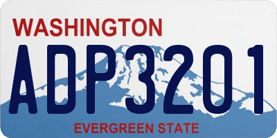 WA license plate ADP3201