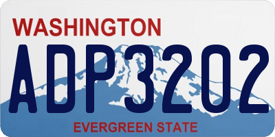 WA license plate ADP3202