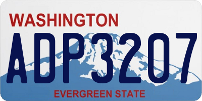 WA license plate ADP3207