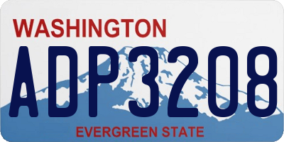 WA license plate ADP3208