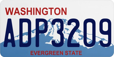 WA license plate ADP3209