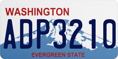 WA license plate ADP3210