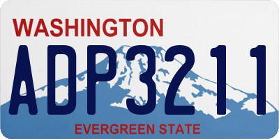 WA license plate ADP3211