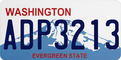 WA license plate ADP3213