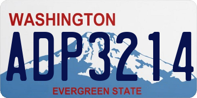 WA license plate ADP3214