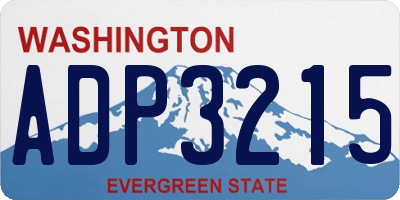 WA license plate ADP3215