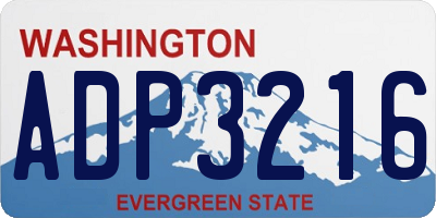WA license plate ADP3216