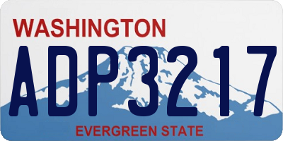 WA license plate ADP3217