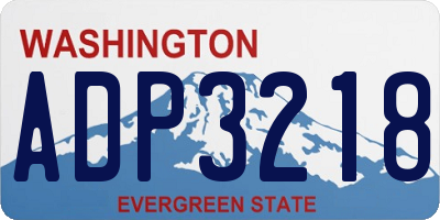 WA license plate ADP3218