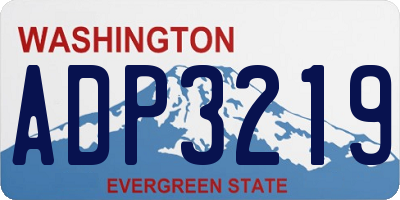 WA license plate ADP3219