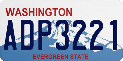 WA license plate ADP3221