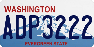 WA license plate ADP3222