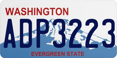 WA license plate ADP3223