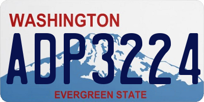 WA license plate ADP3224