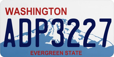 WA license plate ADP3227