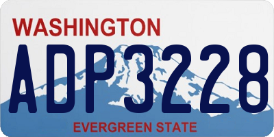 WA license plate ADP3228