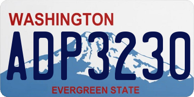 WA license plate ADP3230