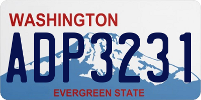 WA license plate ADP3231