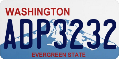 WA license plate ADP3232