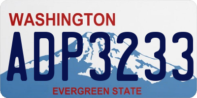 WA license plate ADP3233
