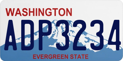 WA license plate ADP3234