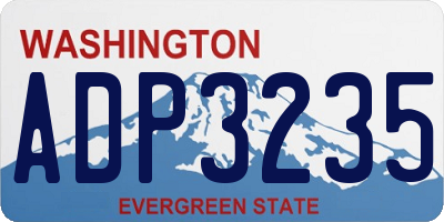 WA license plate ADP3235
