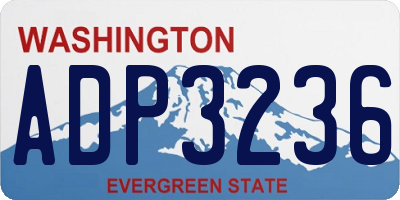 WA license plate ADP3236