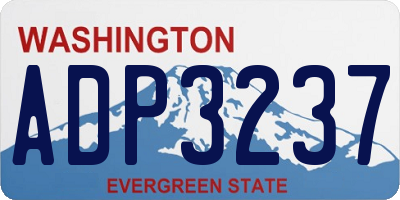 WA license plate ADP3237