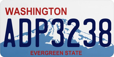 WA license plate ADP3238